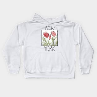 New York Rose Duo Vintage Kids Hoodie